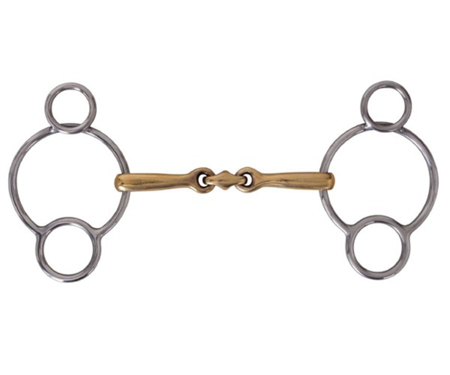 Platinum German Silver 3 Ring Gag with Lozenge image 0